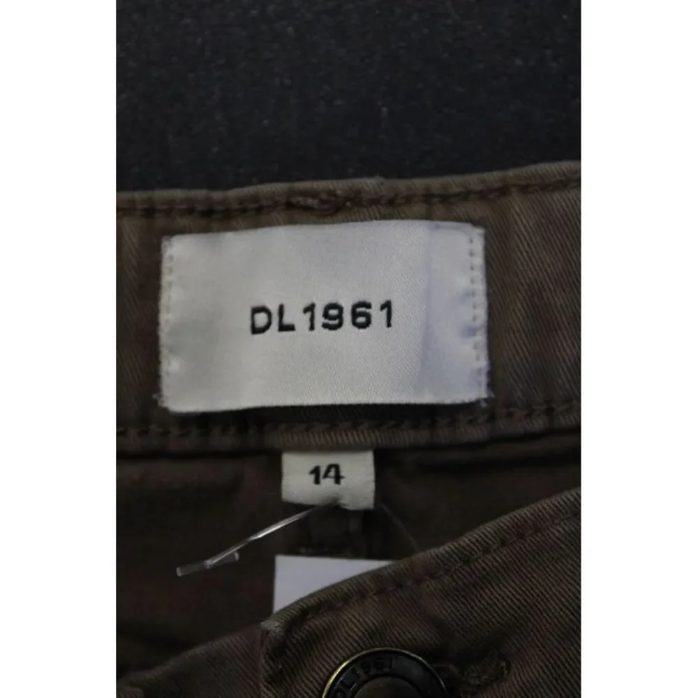 DL1961 Boys Cotton Zippered Straight Casual Jeans Brown Size 14